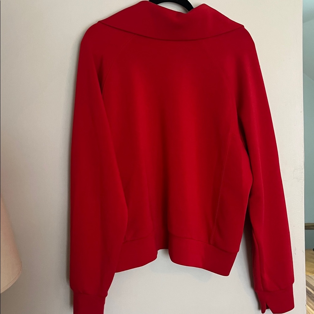 SPANX Red AirEssentials® Half Zip Sweatshirt  Pullover Sweater size 1x - Picture 6 of 6